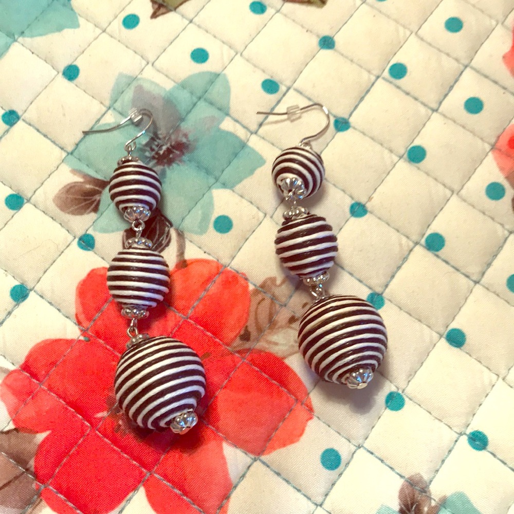 Triple ball earrings